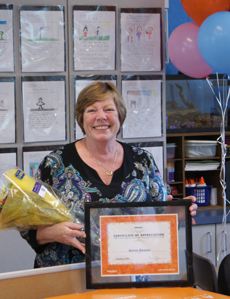 Briarwood Teacher Honored With Award and $1,000 in School Supplies