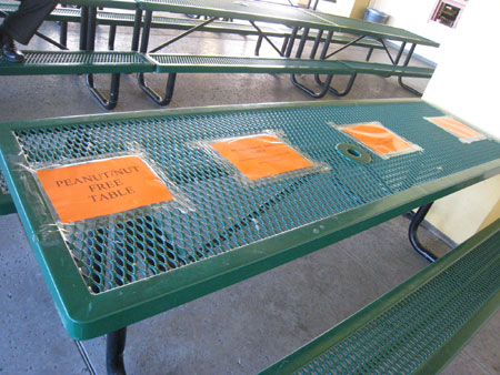 Peanut and Nut-Free Lunch Tables Give Parents Relief