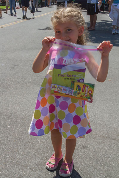 Giving back to their community as a back to school gesture