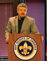 Sharks Coach McLellan Speaks at Scout Breakfast