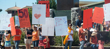 200 Turn Out to Protest County Halt to Northside Library Completion
