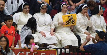 Seminarians Tie Series with Revs at Annual Basketball Game Seminarians Tie Series with Revs at Annual Basketball Game