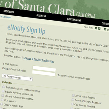 Santa Clara Connects with eNotify Santa Clara Connects with eNotify