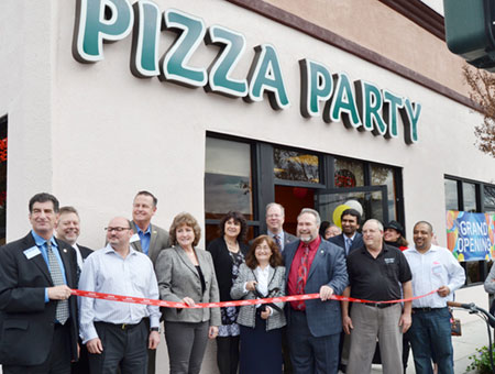 Pizza Party Celebrates With Ribbon Cutting at New Location Pizza Party Celebrates With Ribbon Cutting at New Location