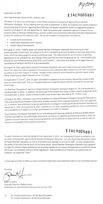 SCUSD Trustee Stampolis Ordered