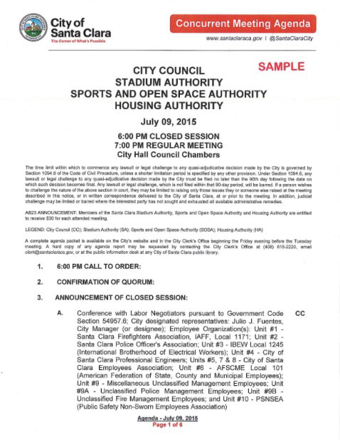 Consolidated Agenda Simplifies Santa Clara City Council Meetings