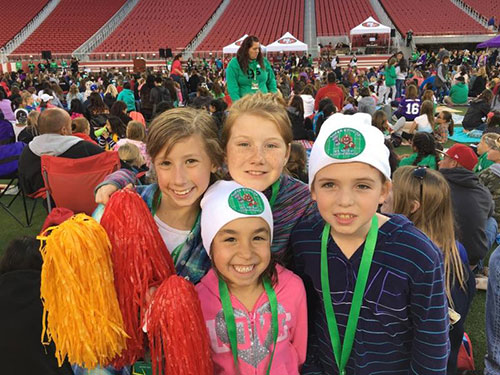 Santa Clara's Girl Scout Cookie Sale Superstars Enjoy Sleepover at Levi Stadium Santa Clara's Girl Scout Cookie Sale Superstars Enjoy Sleepover at Levi Stadium