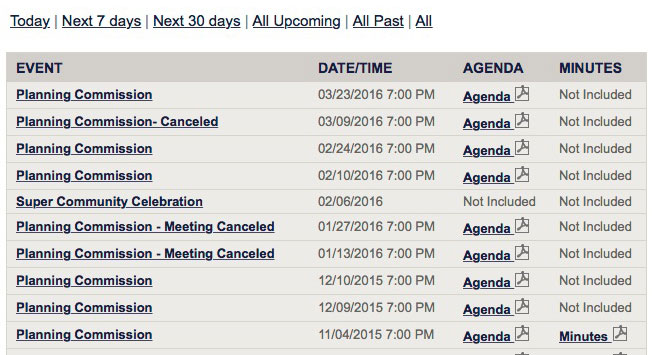 MIA Commission Meeting Minutes