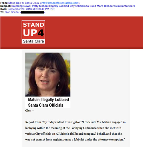 Stand Up For Santa Clara's Questionable Email Tactics